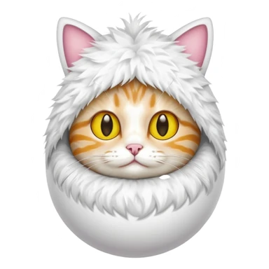 cat with egg costume sticker