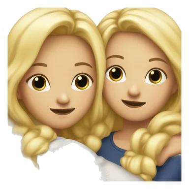 two blonde girlfriends hugging sticker