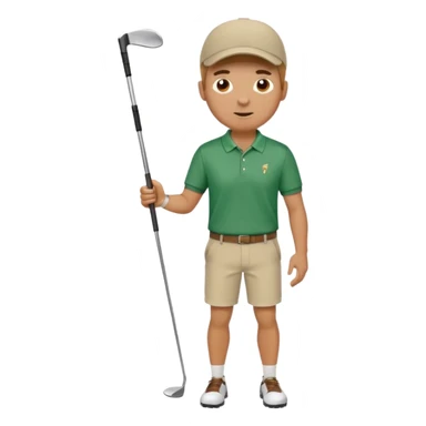 man playing golf full body sticker