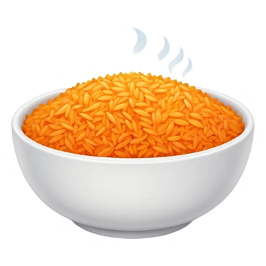 bowl of bright orange rice sticker