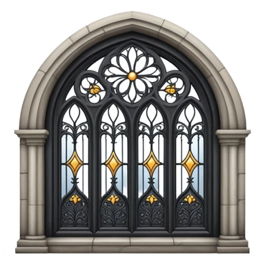 Black gothic window sticker