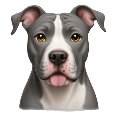 Grey pit bull sticker