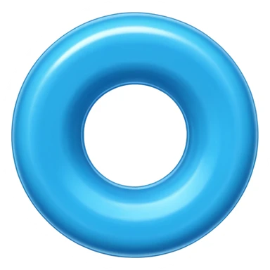 blue ringed-shaped candy with a hole in the middle sticker