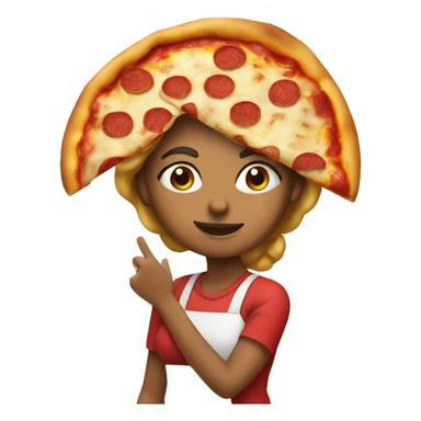 Pizza as a woman sticker