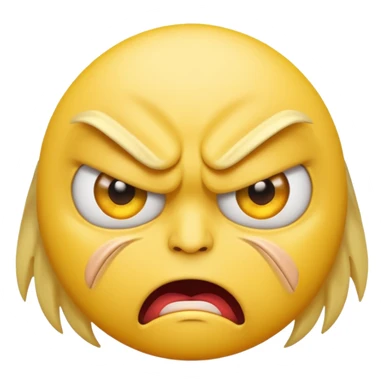 angry face emoji which is also rolling it's eyes sticker