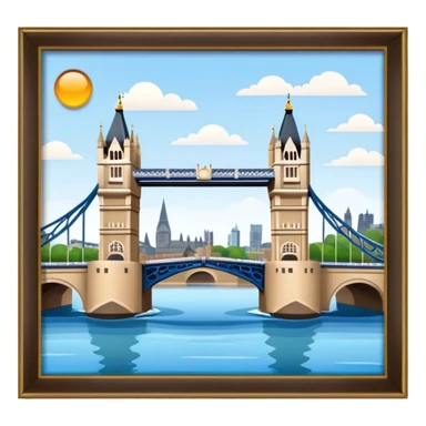 London bridge on river with no sky sticker