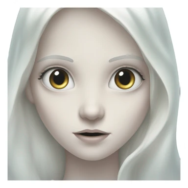 Ghost girl face sticker