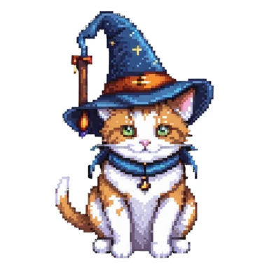 wizard cat sticker