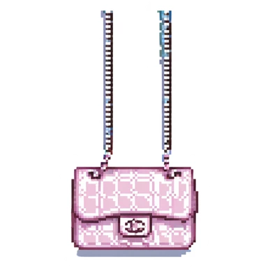 pink Chanel purse, simple and iconic sticker