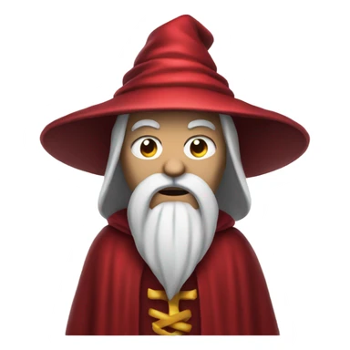 Evil wizard wearing red hat and robes sticker