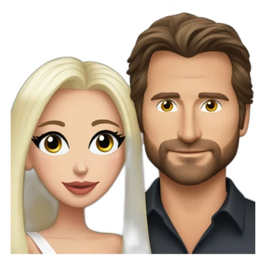 Lady Gaga et Bradley Cooper sticker