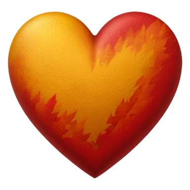 autumn heart sticker