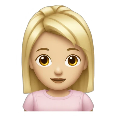 Niña rubia con flequillo sticker