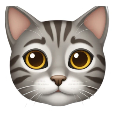 gray and brown tabby cat sticker