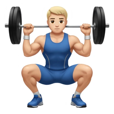 Guy squating without a dumbell sticker