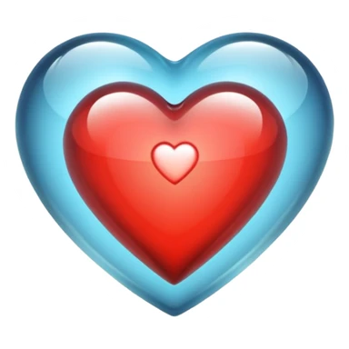 heart with a glass effect sticker