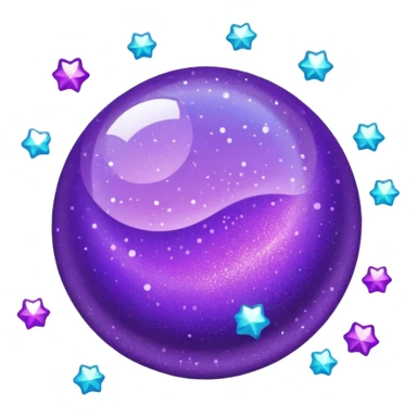 Glitter Purple and Cian bye sticker