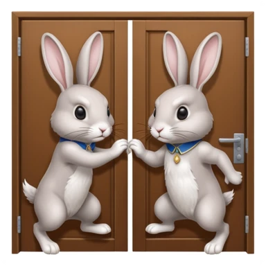 I want the alliance leader to kick me out of the alliance and close the door, so that they both look like rabbits. sticker
