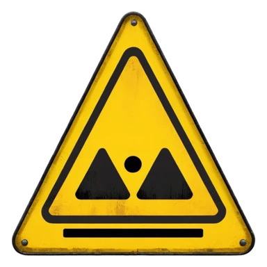 panneau attention  sticker