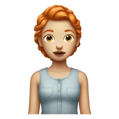 ginger girl with big lips sticker