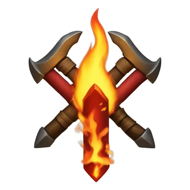 an emblem to represent the elements of Fire in Dungeon and Dragon. sticker