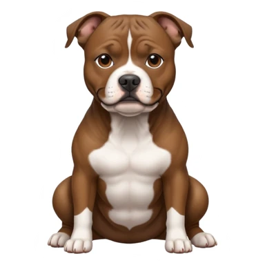 brindle staffordshire bull terrier sticker