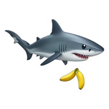 Shark like banana  sticker