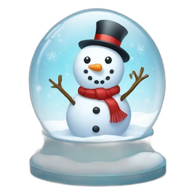 Snowman in Snow globe sticker