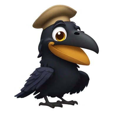 Raven saying thank you sticker