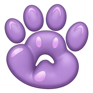 Lilac paw print sticker
