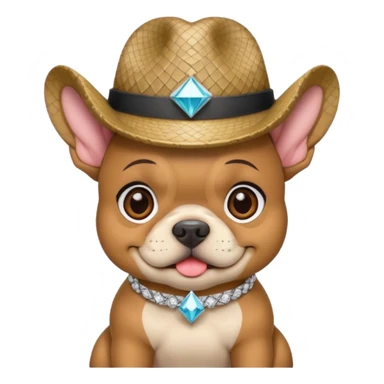 Frenchie with diamondback hat sticker