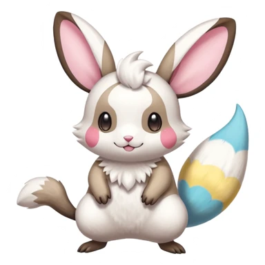 Tropical Exotic Minccino-Pachirisu-Emolga-fusion  sticker