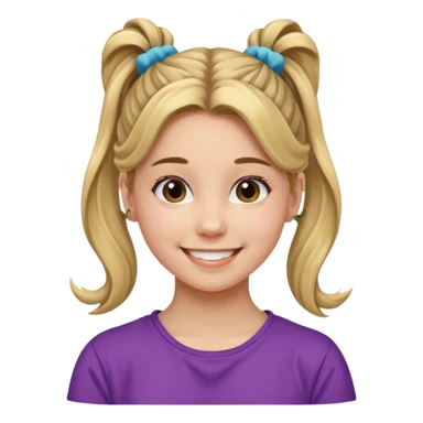 Teen girl with scrunchie ponytail sticker