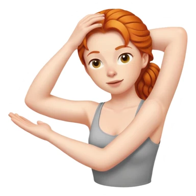 Ginger girl Wake up stretch sticker