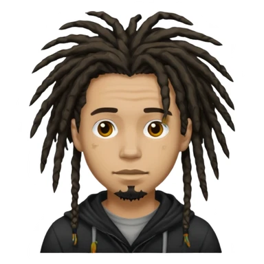 man light skin with dread hair sticker