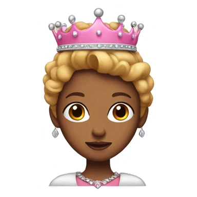 Princess whit pink crown sticker