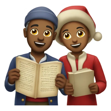 Christmas carolers sticker