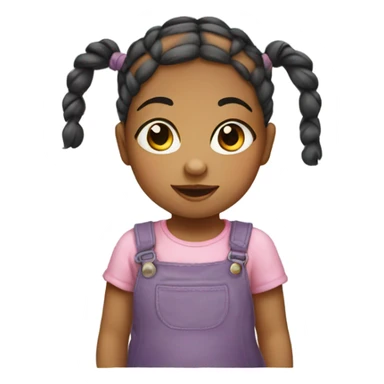 baby girl with pigtails  sticker
