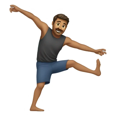 man cartwheel sticker