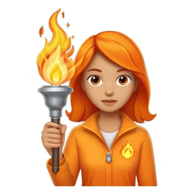 woman The torchbearer sticker