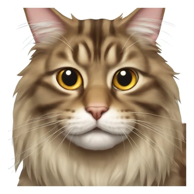 Maine Coon with a stupid mouth  sticker
