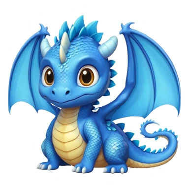 fat choncc baby blue dragon sticker
