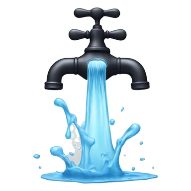 water flowing from tap  sticker