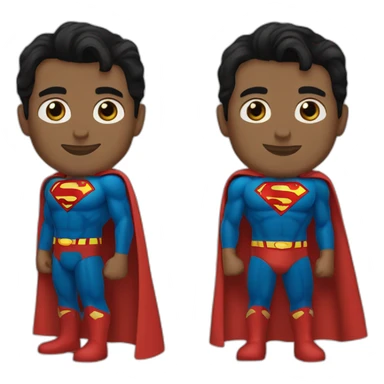 Emojis of superman  sticker