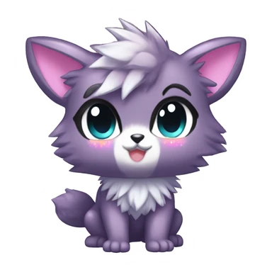  High quality Cute Cool Kawaii edgy Pretty Chibi Fur-Sona Shiny Colorful Sparkly Fakemon Full Body sticker