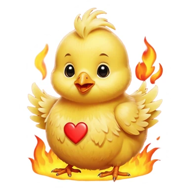 ❤️‍🔥+🐣 sticker