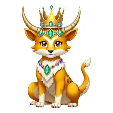 colorful anthro horned Royal vernid fursona Fakemon sticker