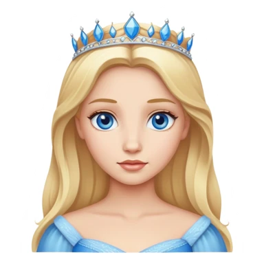 Princesse with blonde hair and blue eyes sticker