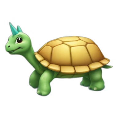 Une licorne sur une tortue sticker