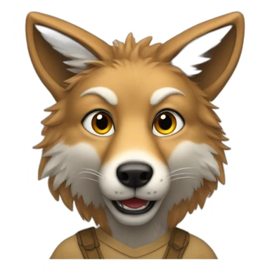 coyote humanoid sticker